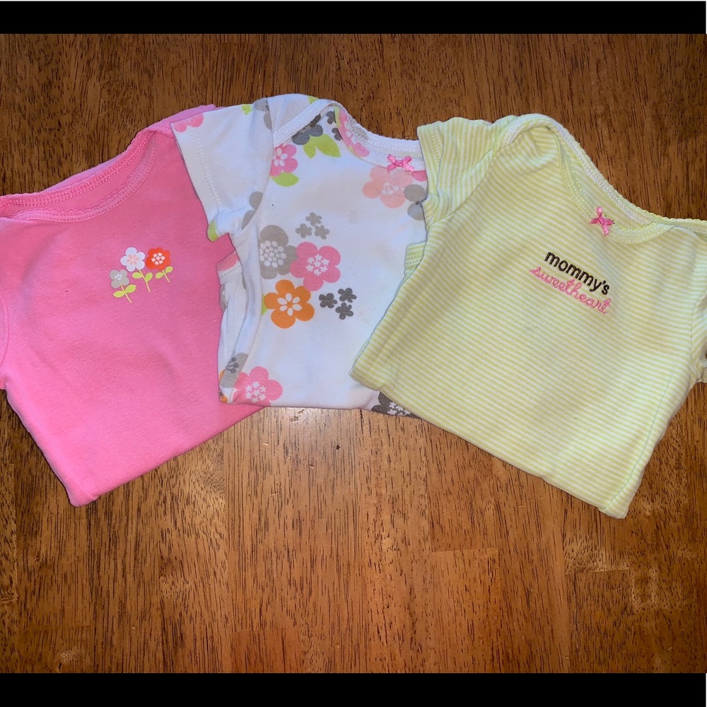 Three carters 9m onesies